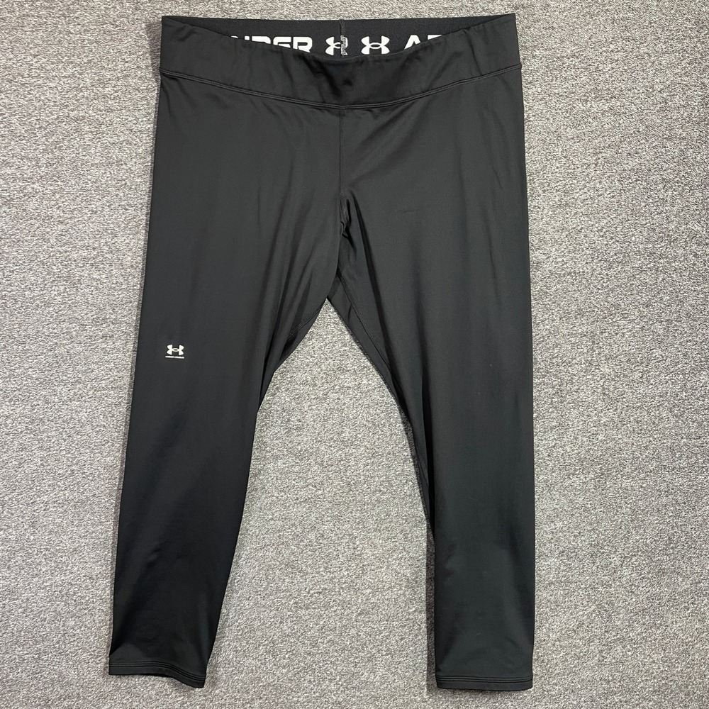 Under Armour HeatGear Mens XXL Compression Leggings Black Athletic Training